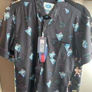 RSVLTS Shark Week button down